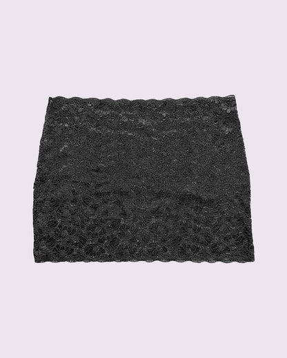 Lace mini skirt Black