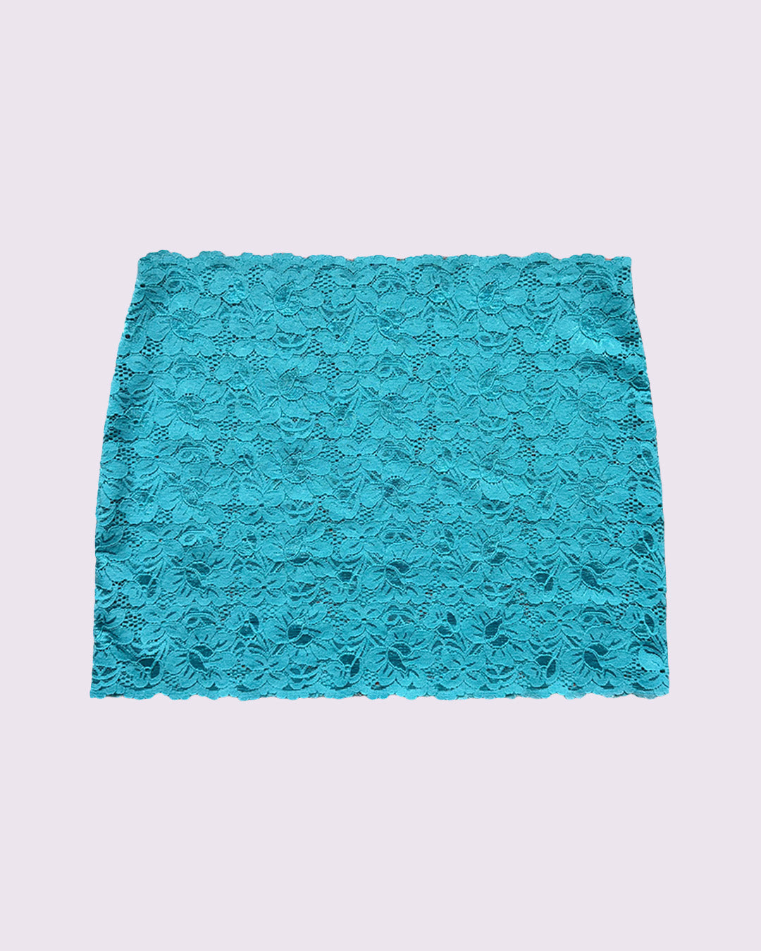 Lace mini skirt Turquoise