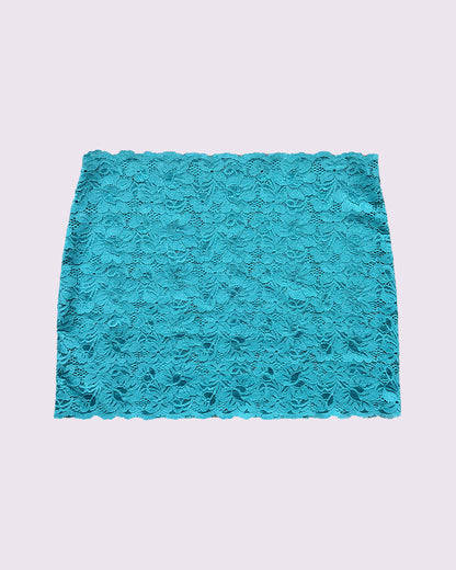 Lace mini skirt Turquoise