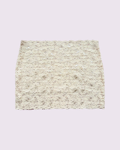 Lace mini skirt Yellow